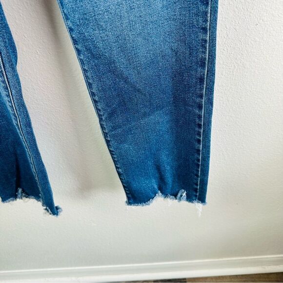 Just Black Denim Distressed Straight Fray Hem Size 24 - Picture 4 of 5